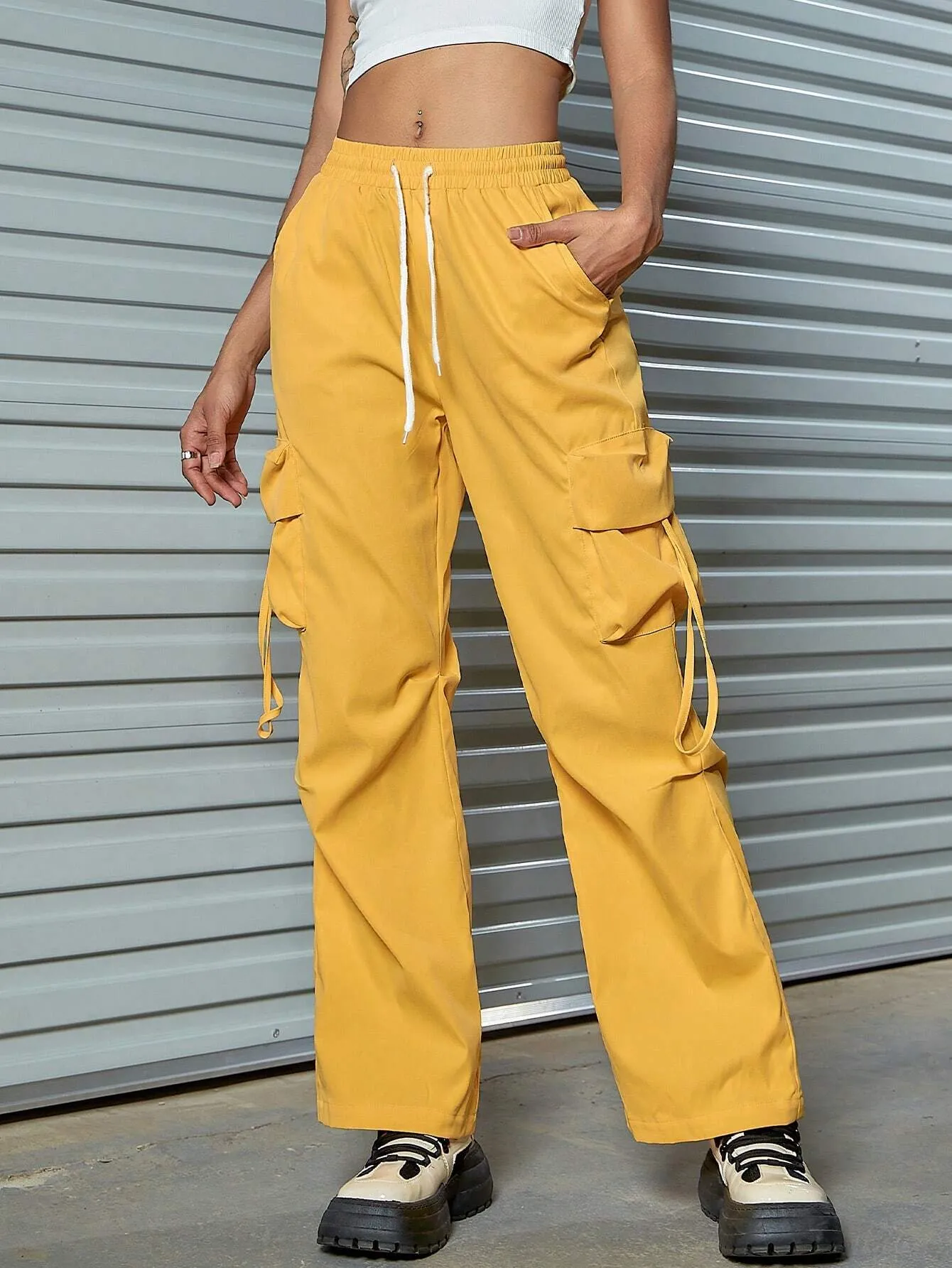 Versatile Pants With Pockets And Adjustable Waist