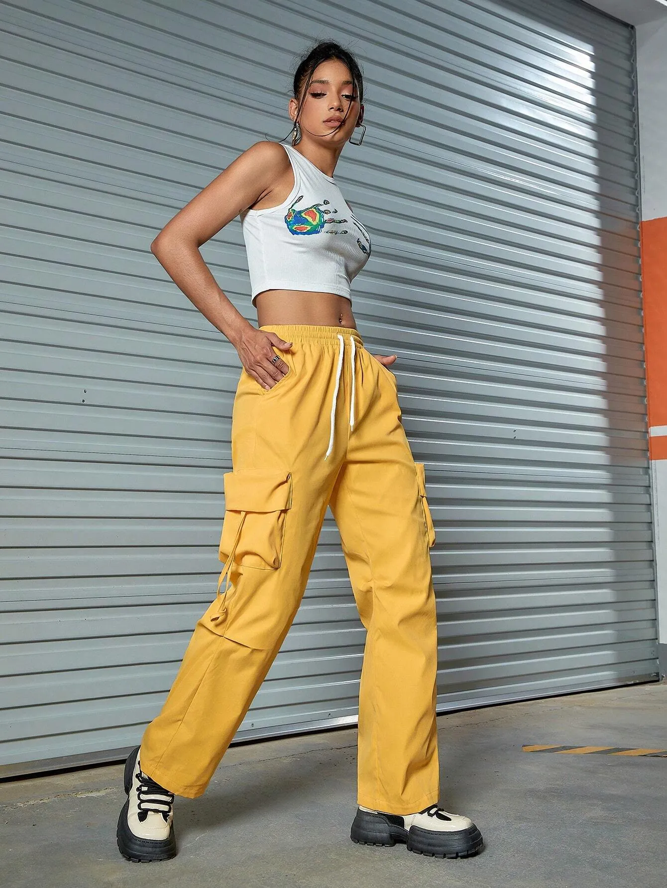 Versatile Pants With Pockets And Adjustable Waist