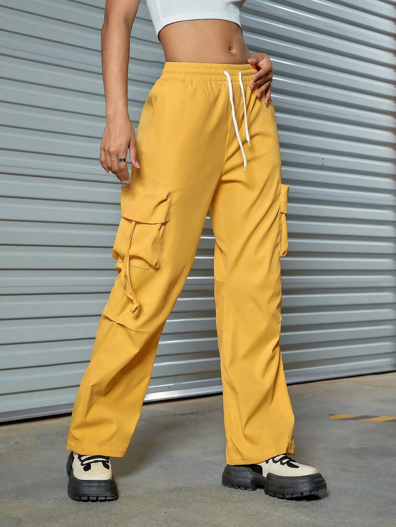 Versatile Pants With Pockets And Adjustable Waist