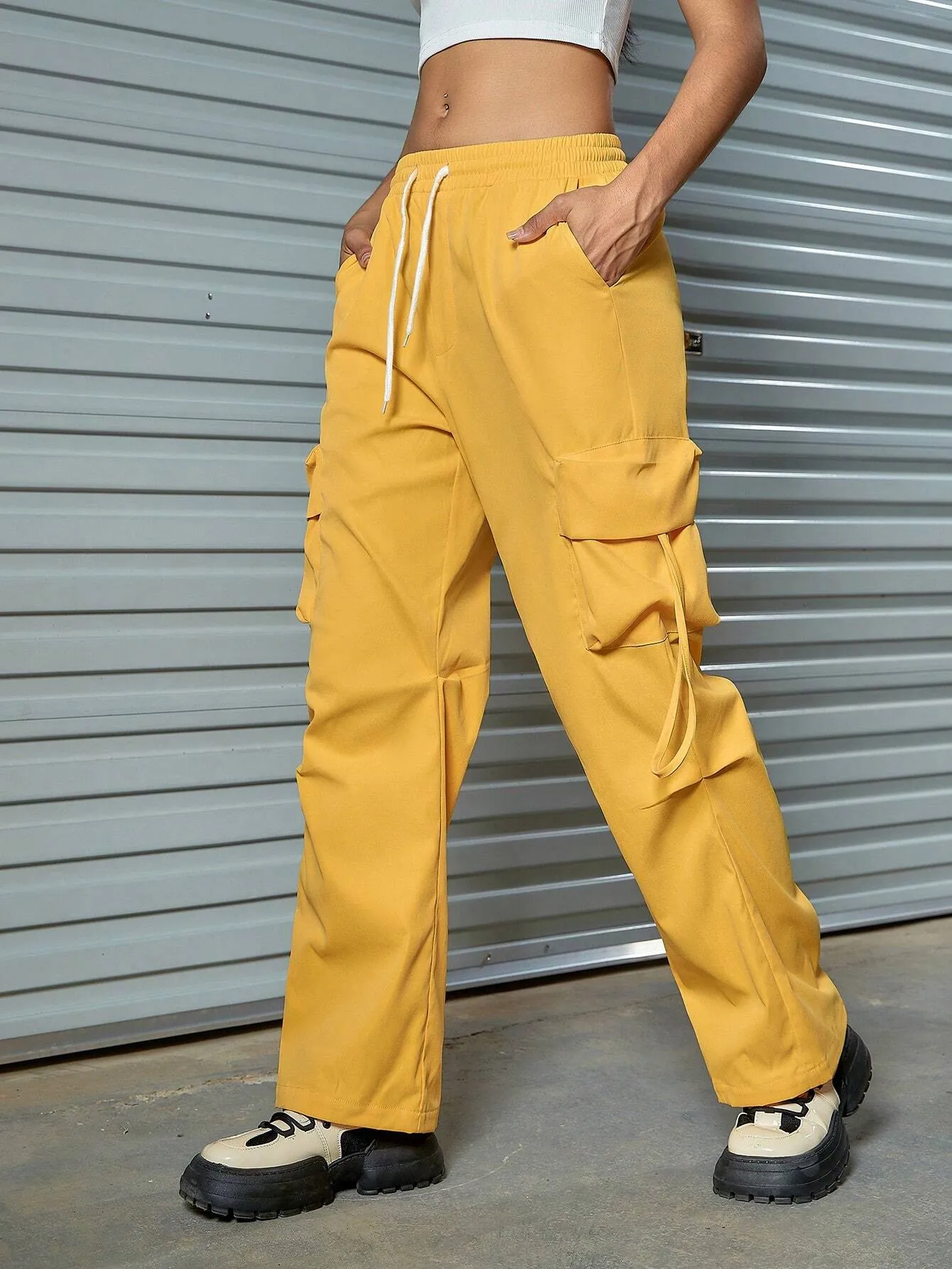 Versatile Pants With Pockets And Adjustable Waist