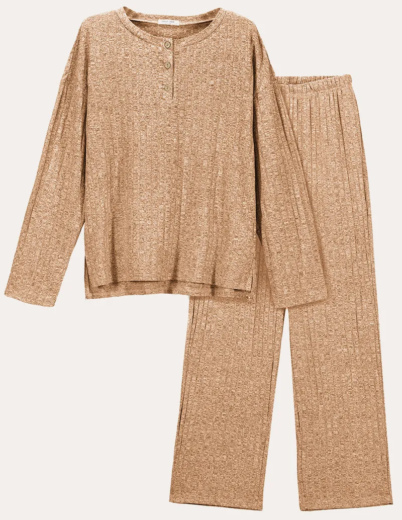 Versatile Ribbed Knit Lounge Set (US Only)