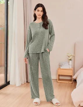 Versatile Ribbed Knit Lounge Set (US Only)