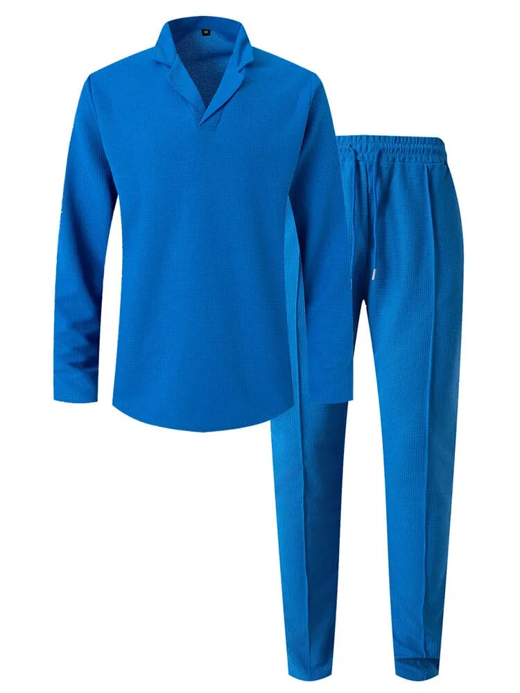 Versatile Waffle Tracksuit Set