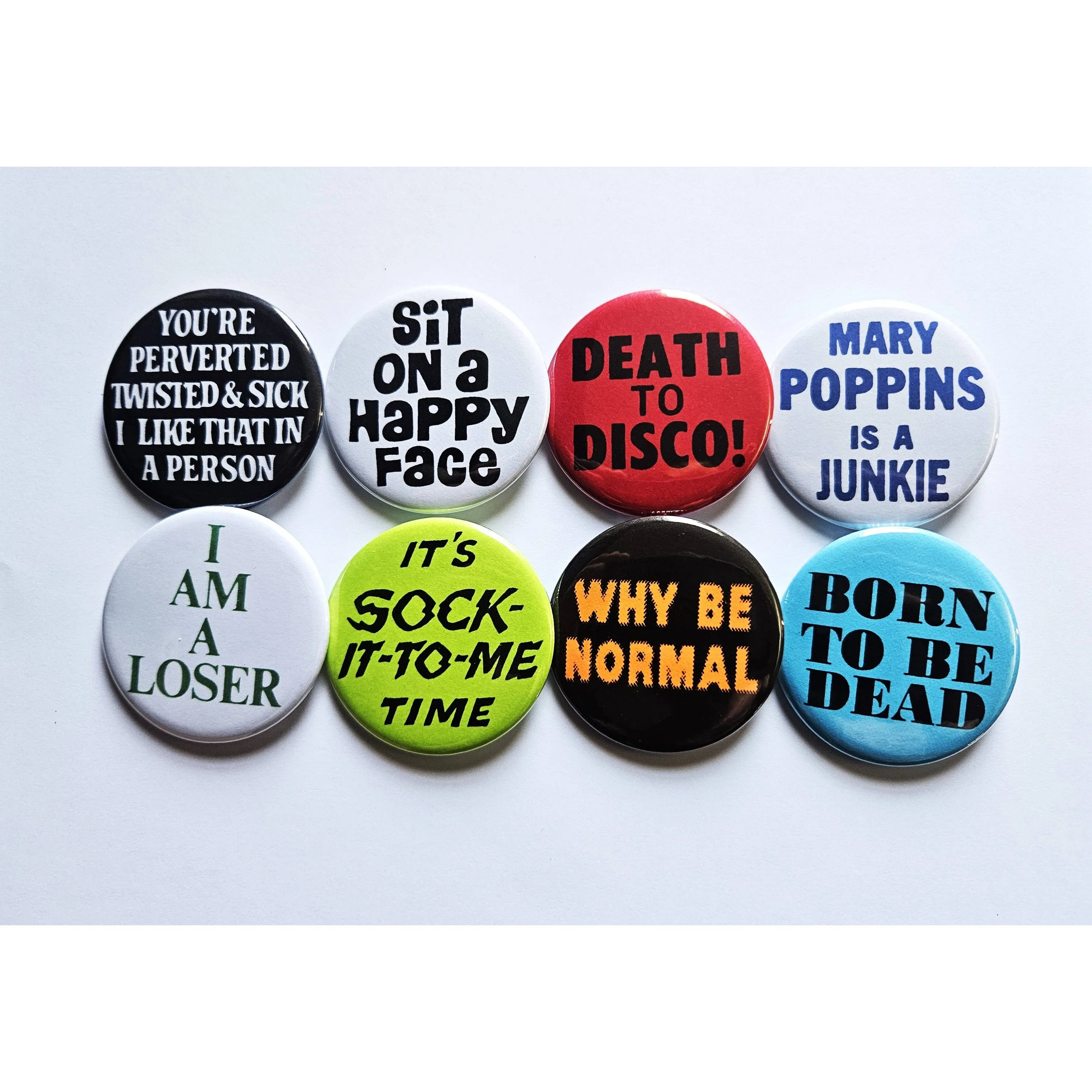 Vintage Reproduction Why Be Normal Small Pinback Button | 1.25" Diameter '60 '70s '80s Retro Pin
