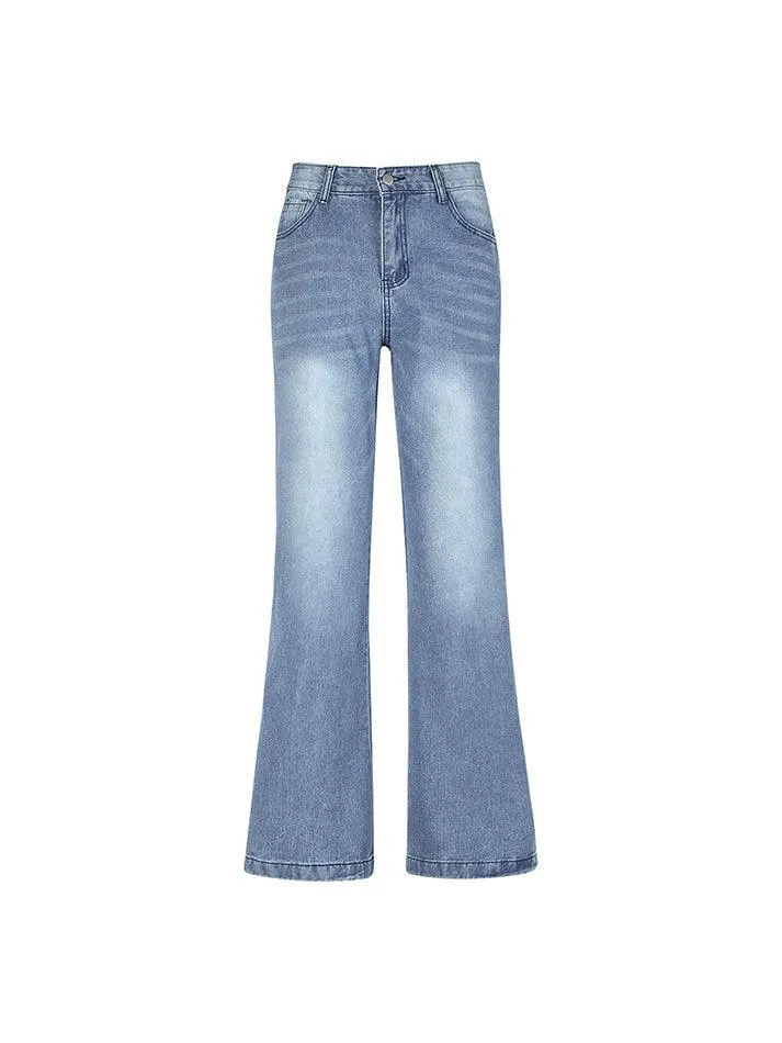 Washed Vintage Blue Versatile Boyfriend Jeans