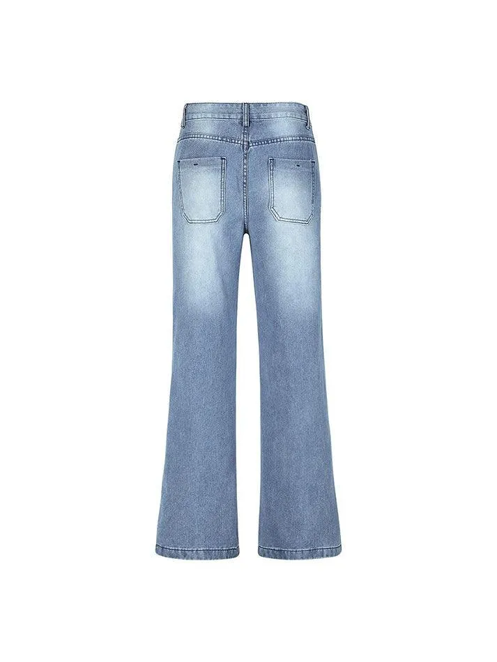 Washed Vintage Blue Versatile Boyfriend Jeans
