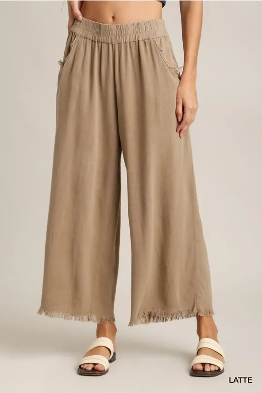 Wide Leg Pants in Brown, Black and Latte