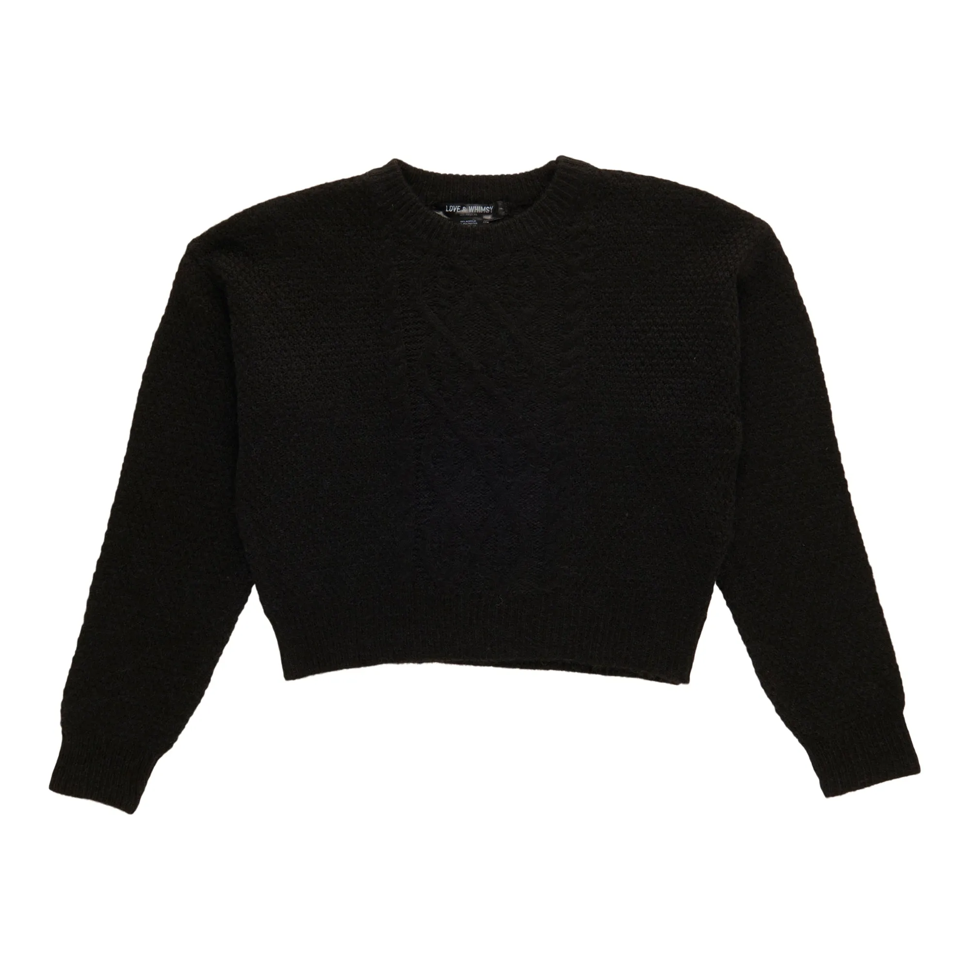 Women's Cable Cropped Sweater