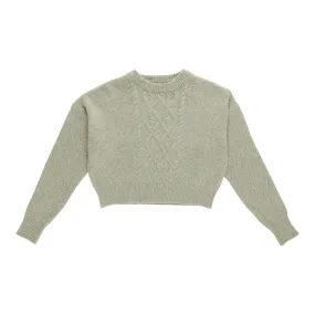Women's Cable Cropped Sweater