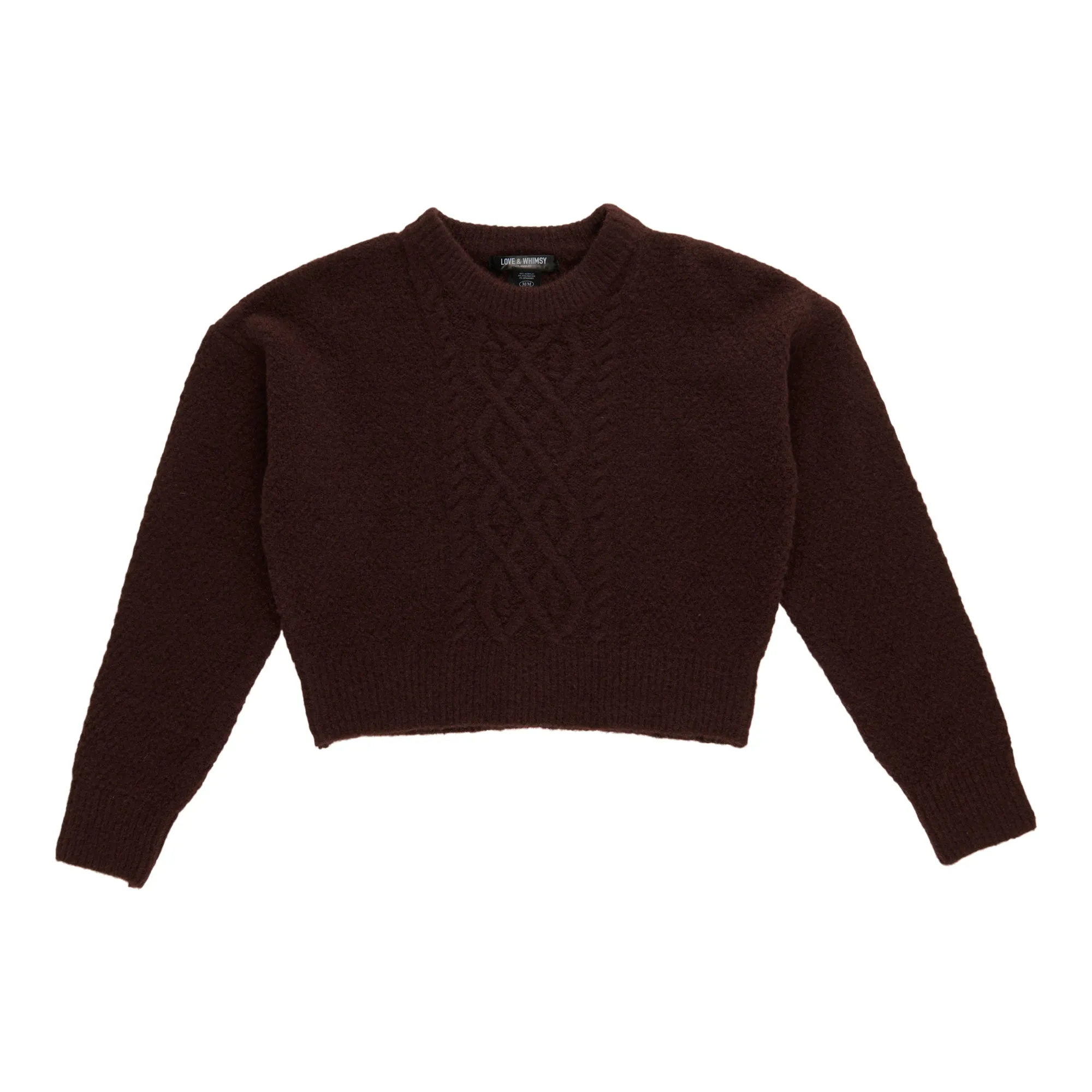Women's Cable Cropped Sweater
