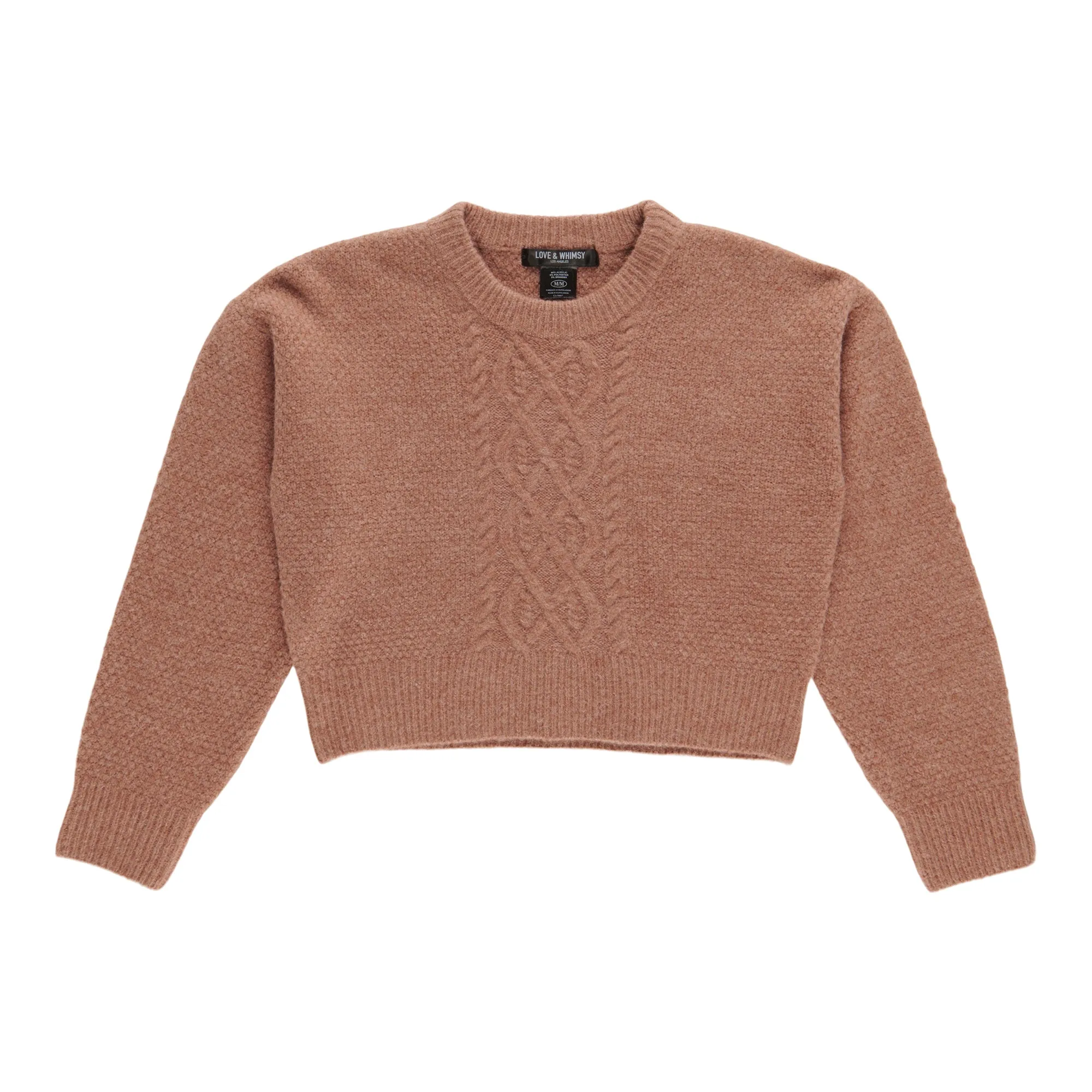 Women's Cable Cropped Sweater