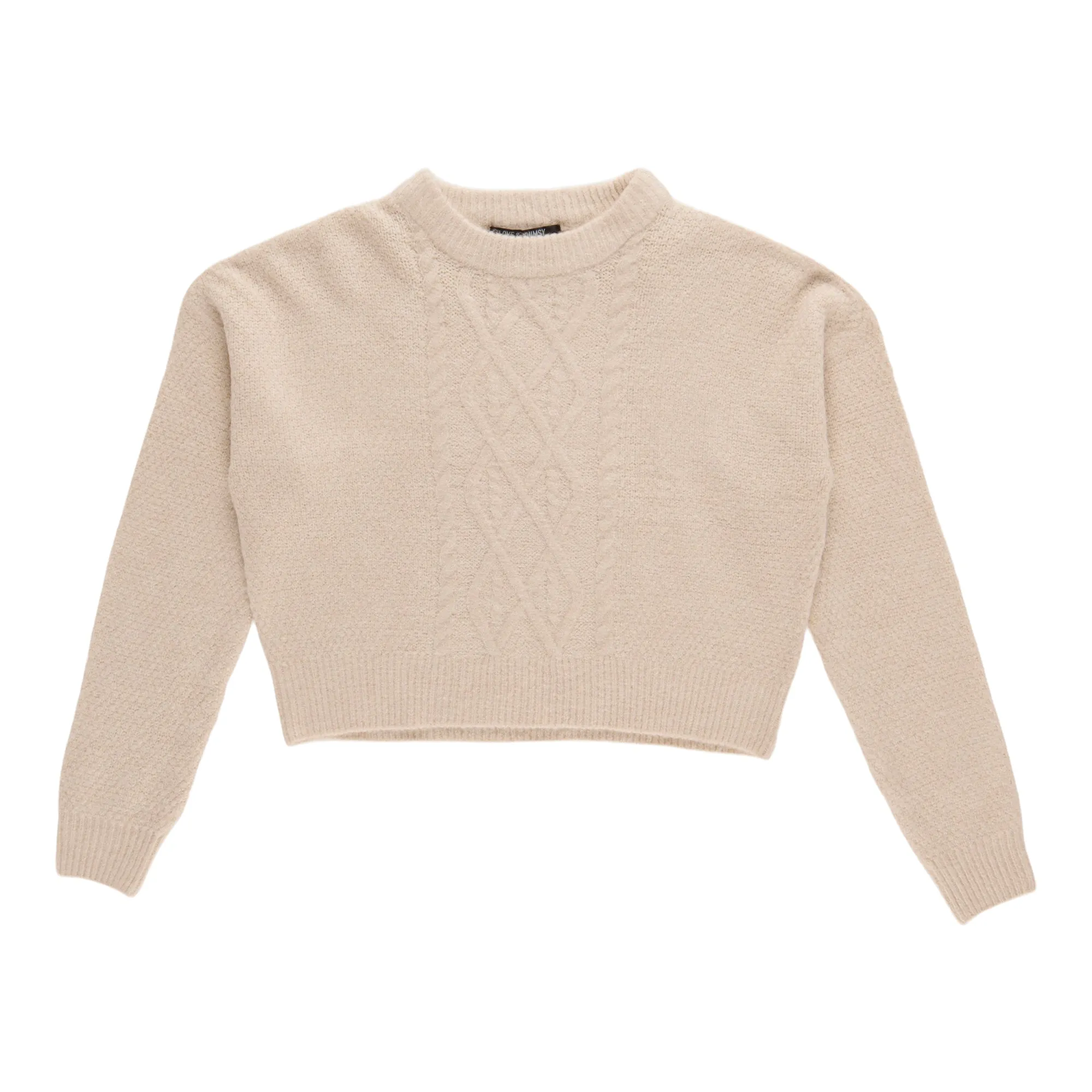 Women's Cable Cropped Sweater