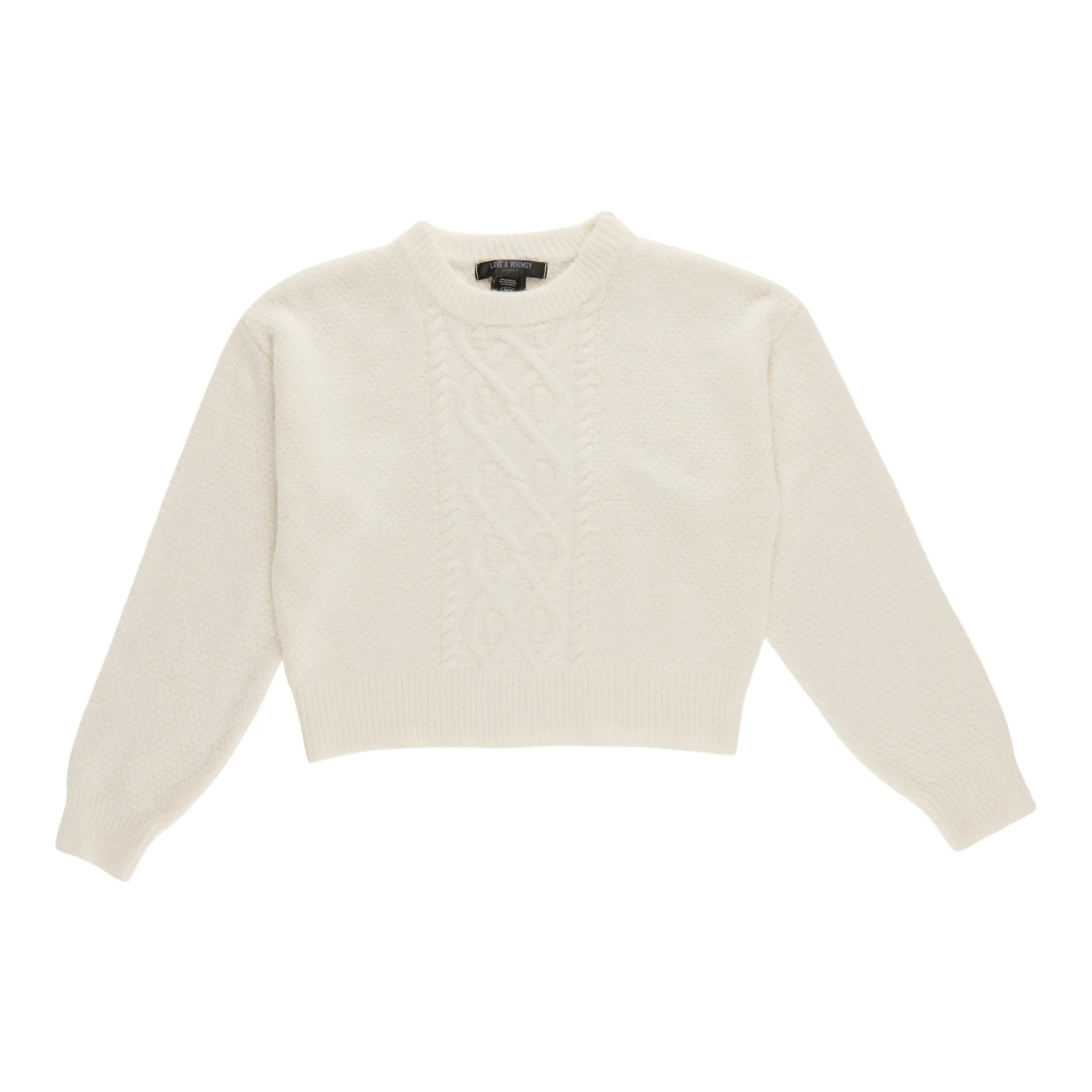 Women's Cable Cropped Sweater