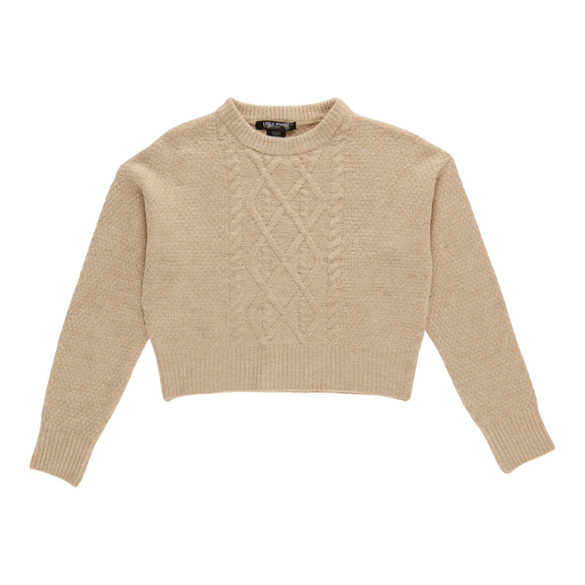 Women's Cable Cropped Sweater