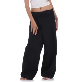 Women's Thai Fisherman Pants Midnight Black