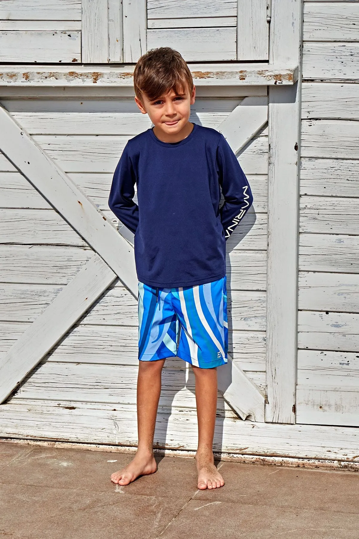 Woven Navy Boys Shorts B2435