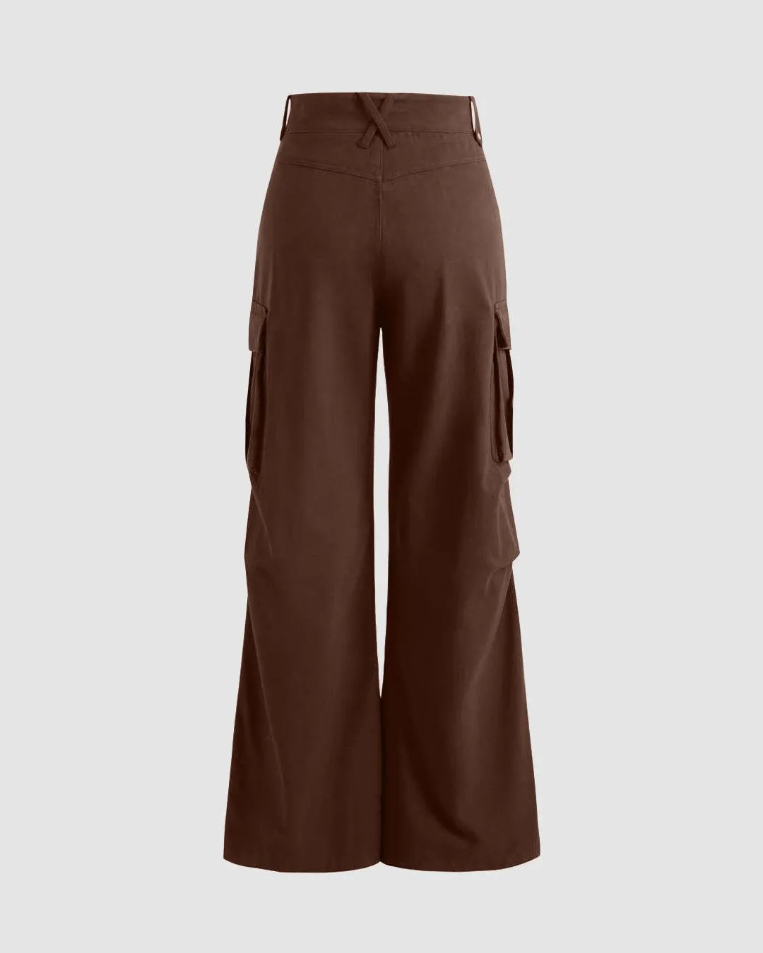 Y2K Baggy Fit Women Cargo In Brown