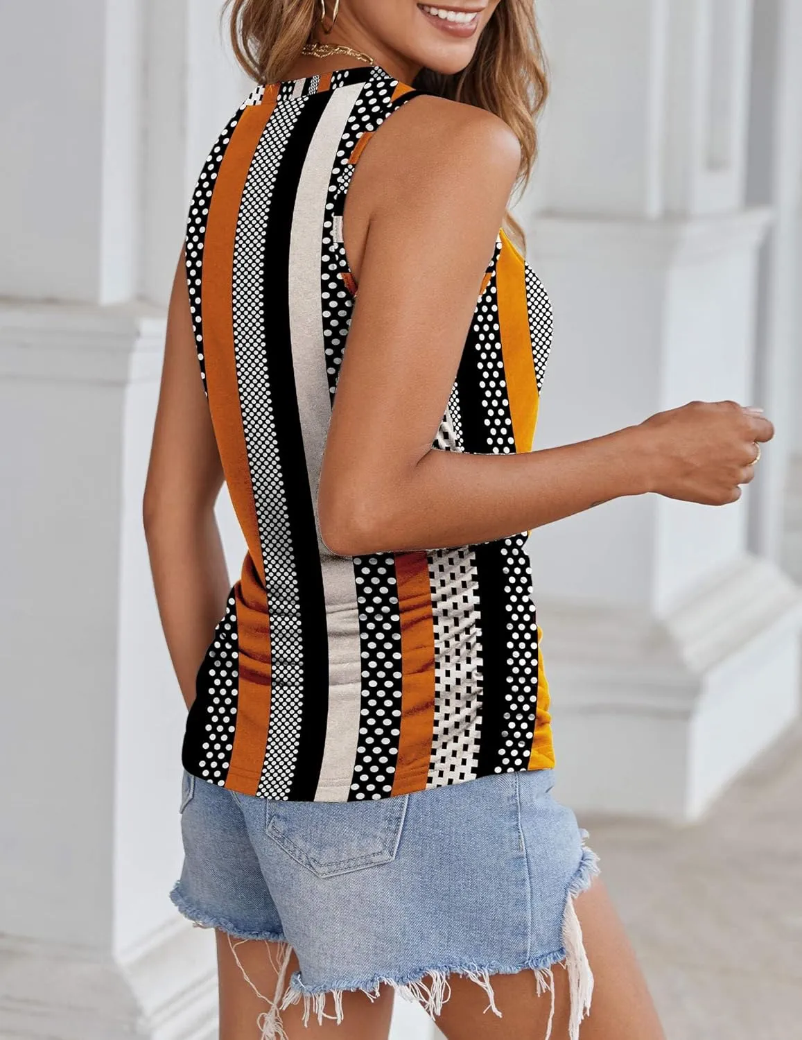 Zeagoo Ruched Tank Tops Dressy Casual Shirts