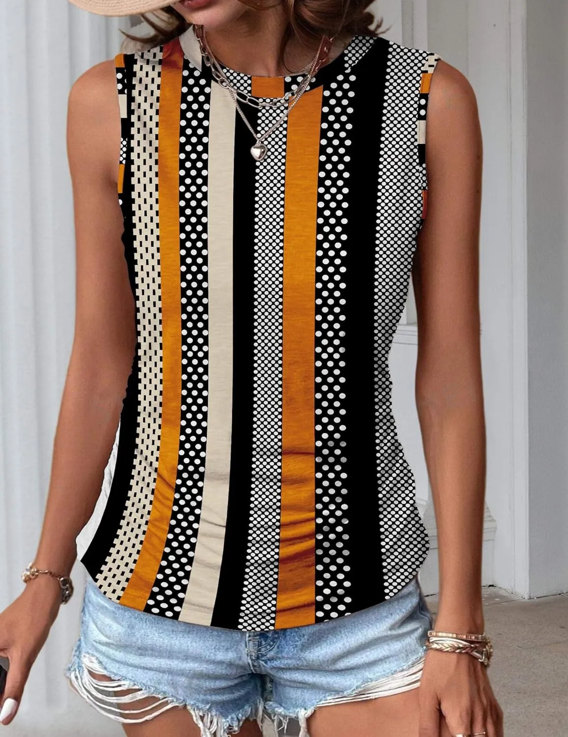 Zeagoo Ruched Tank Tops Dressy Casual Shirts