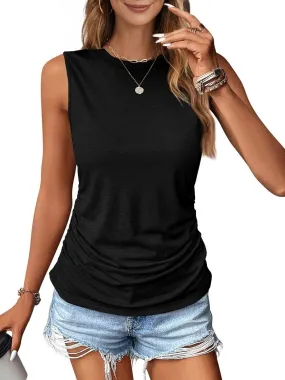 Zeagoo Ruched Tank Tops Dressy Casual Shirts