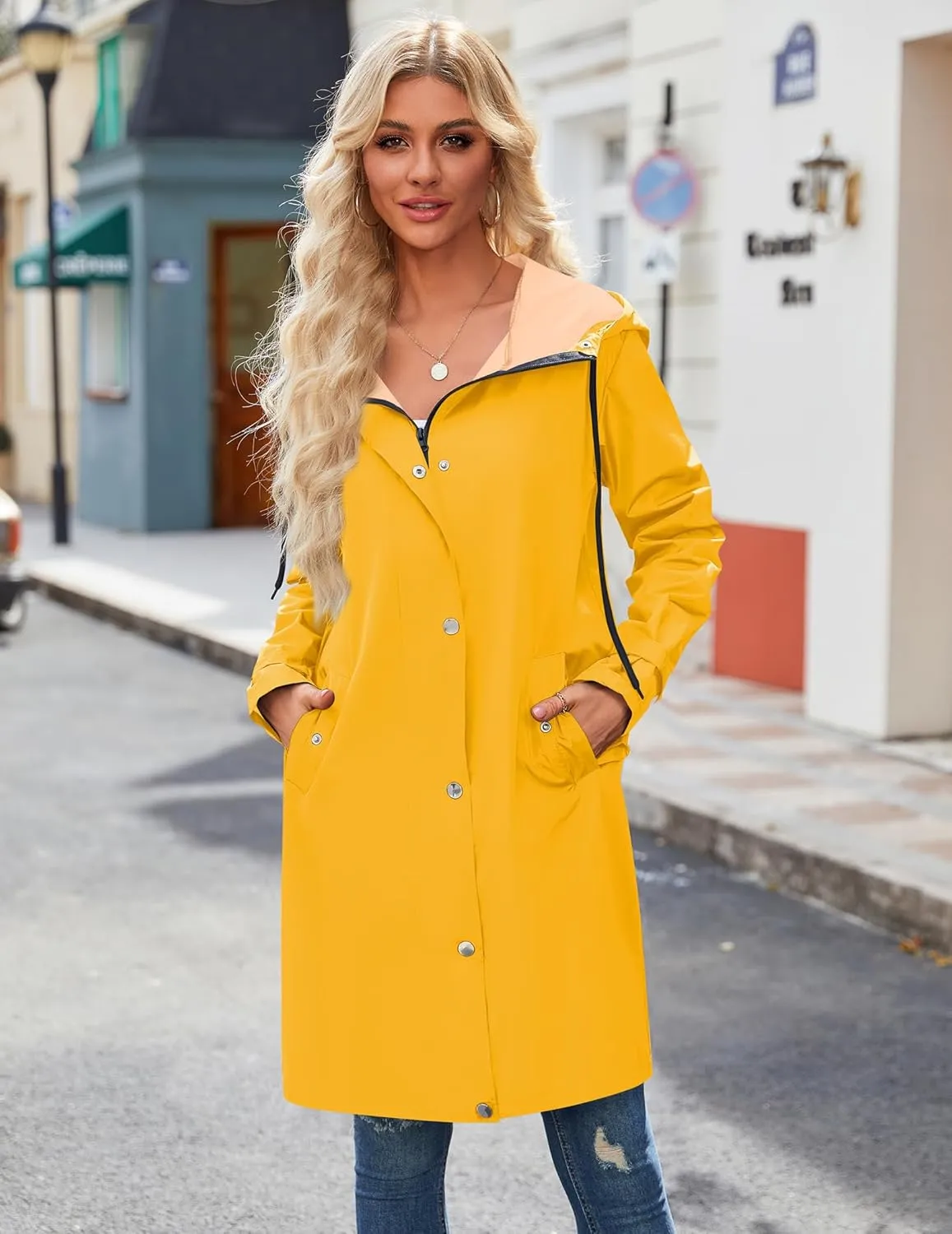 Zeagoo Waterproof Raincoat Lightweight Rain Jacket
