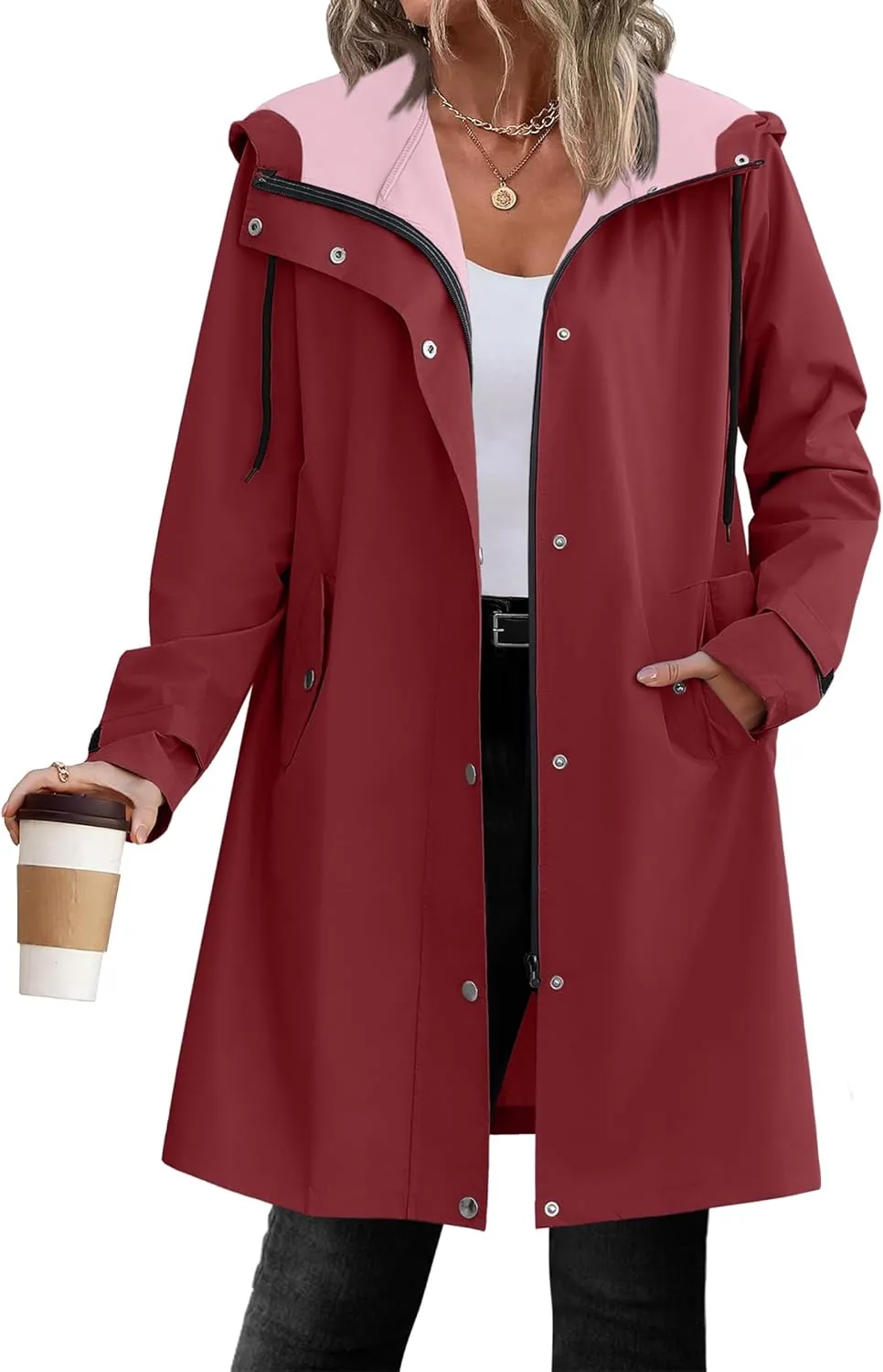 Zeagoo Waterproof Raincoat Lightweight Rain Jacket