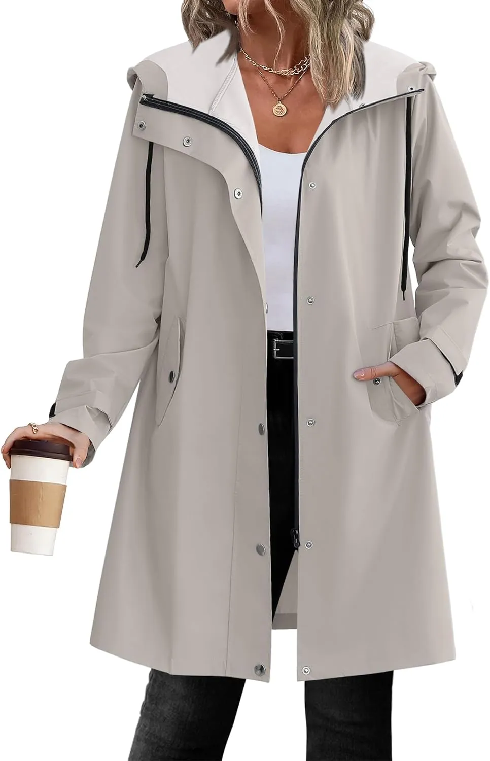 Zeagoo Waterproof Raincoat Lightweight Rain Jacket