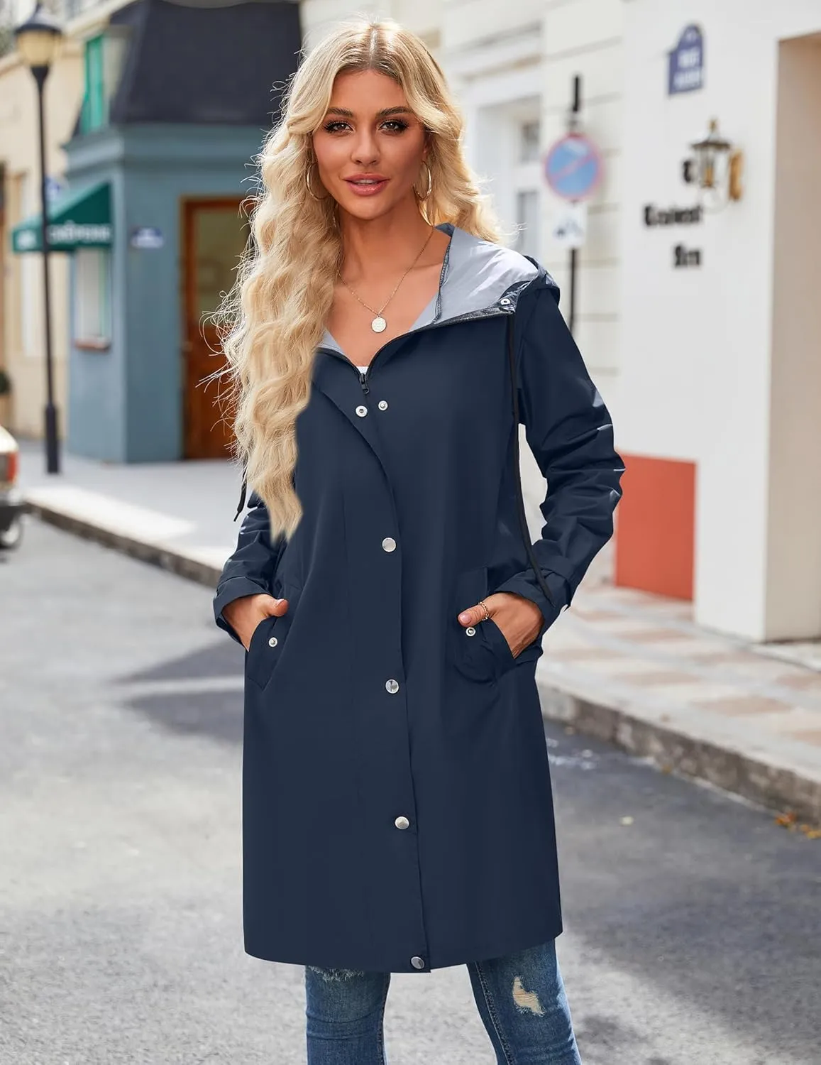 Zeagoo Waterproof Raincoat Lightweight Rain Jacket