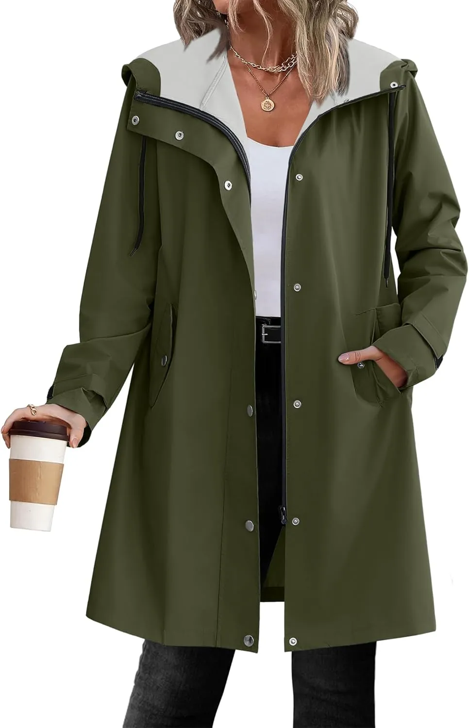 Zeagoo Waterproof Raincoat Lightweight Rain Jacket