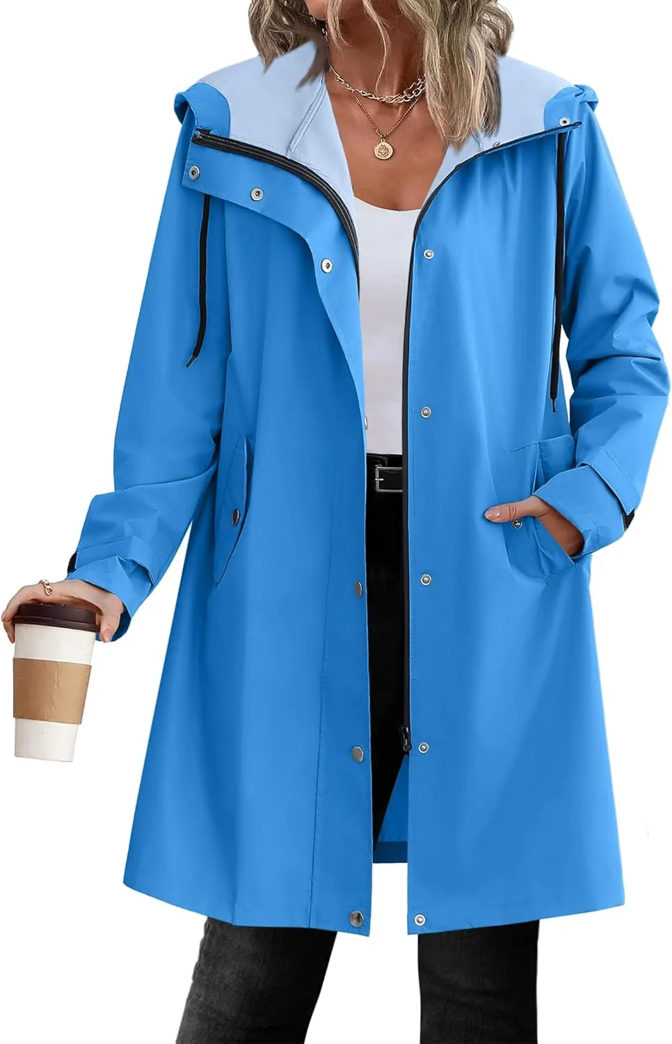 Zeagoo Waterproof Raincoat Lightweight Rain Jacket