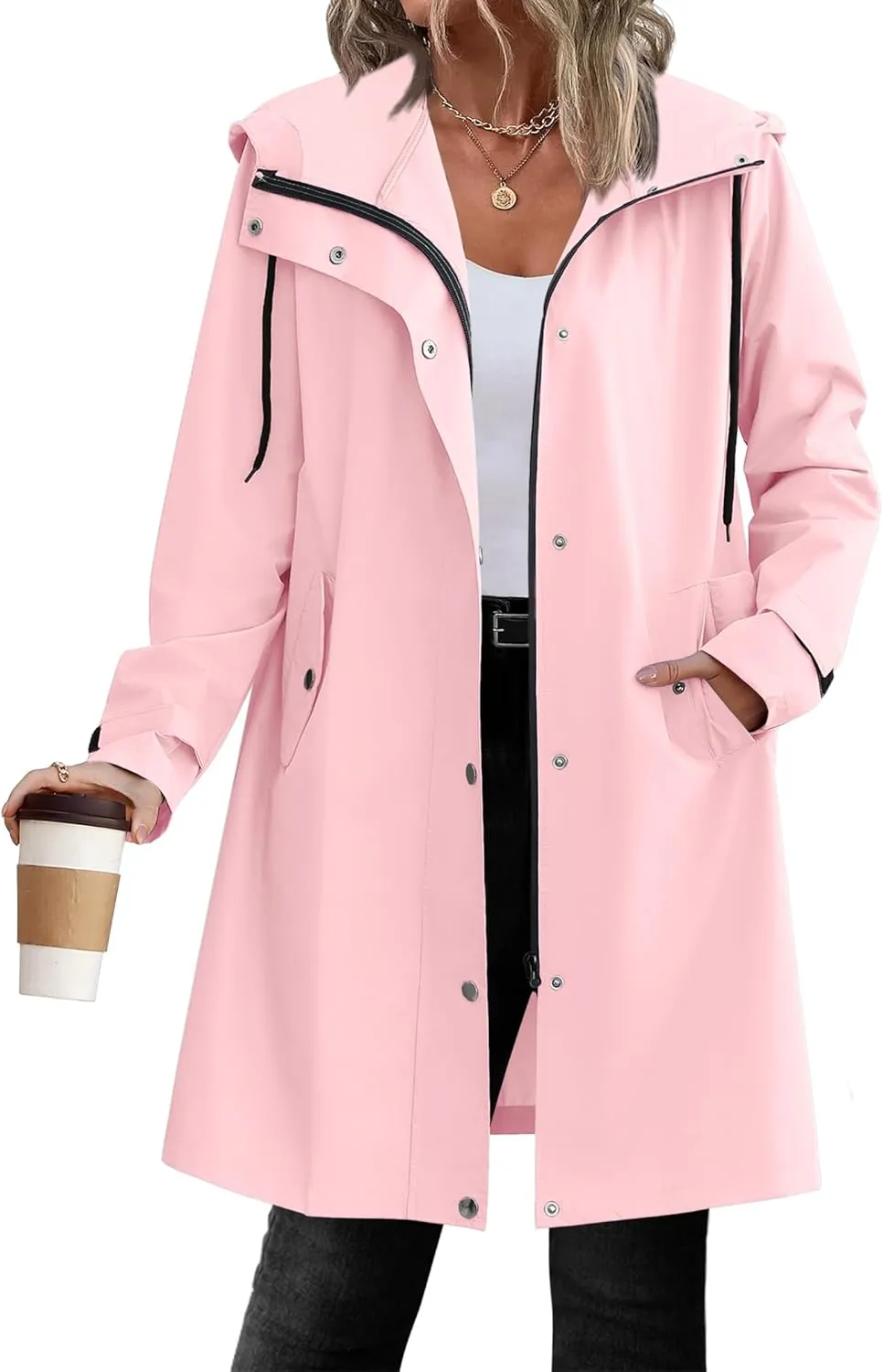 Zeagoo Waterproof Raincoat Lightweight Rain Jacket