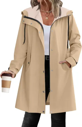 Zeagoo Waterproof Raincoat Lightweight Rain Jacket