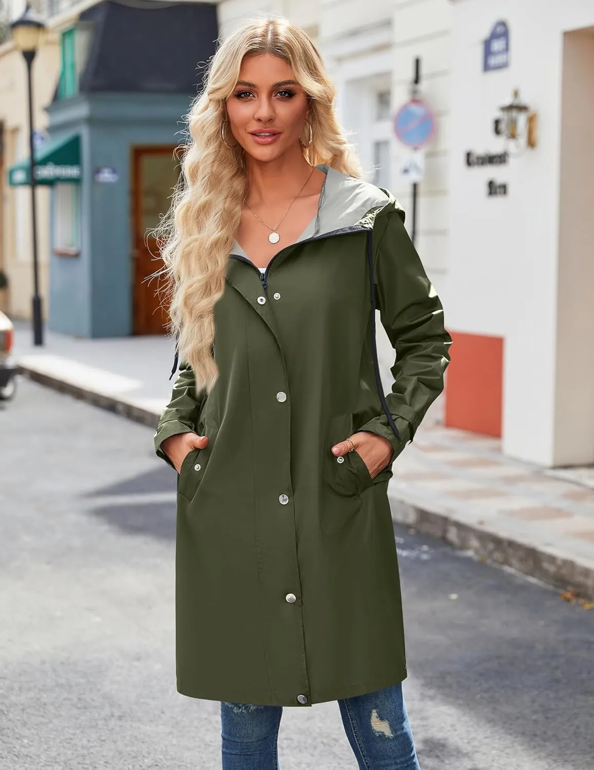 Zeagoo Waterproof Raincoat Lightweight Rain Jacket