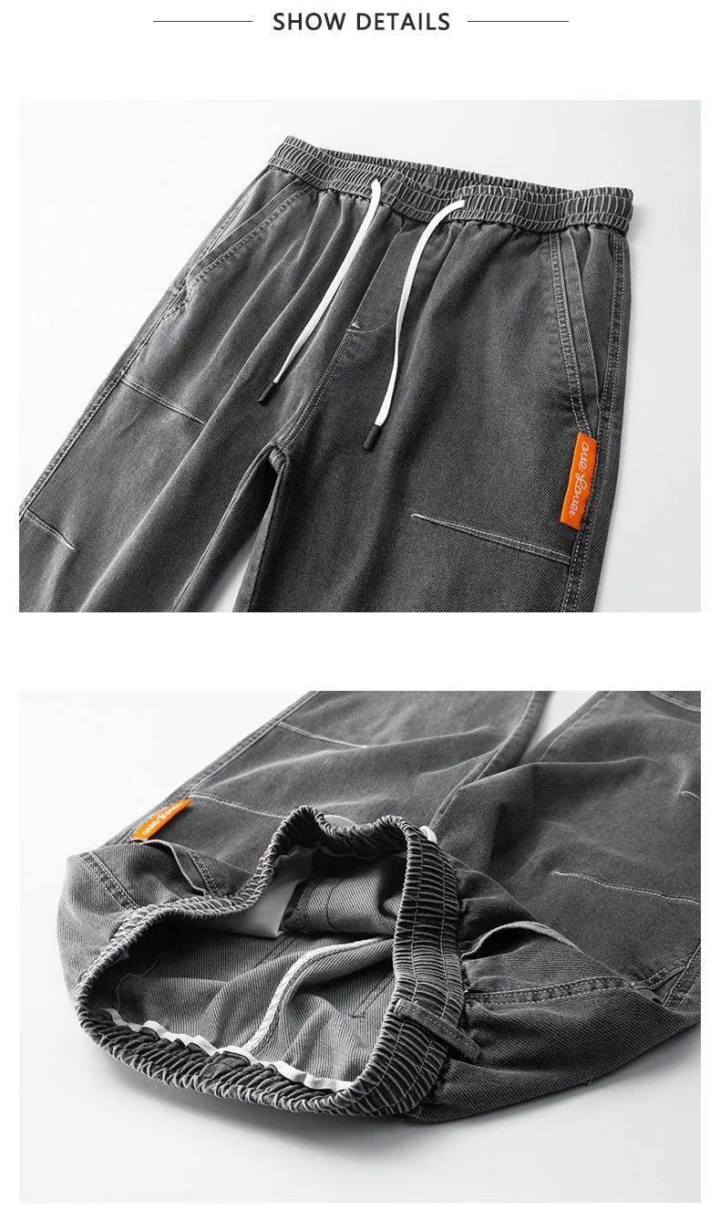 ZOE Men's Harem Denim Cargo Pants