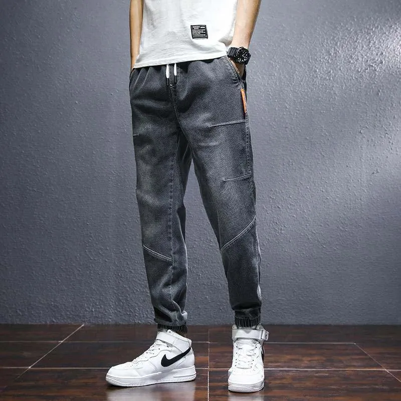 ZOE Men's Harem Denim Cargo Pants