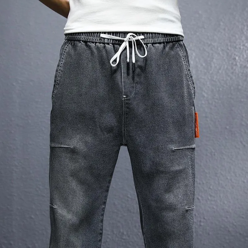 ZOE Men's Harem Denim Cargo Pants