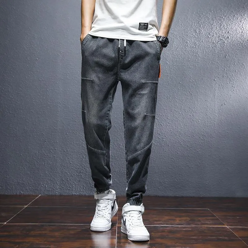 ZOE Men's Harem Denim Cargo Pants