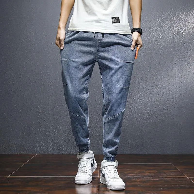 ZOE Men's Harem Denim Cargo Pants