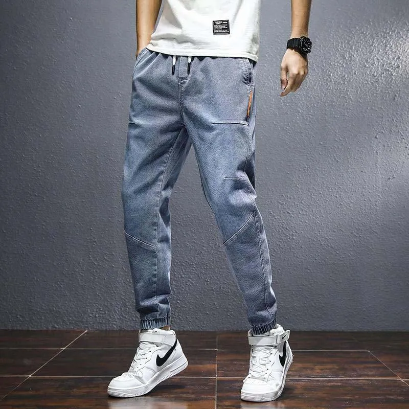 ZOE Men's Harem Denim Cargo Pants